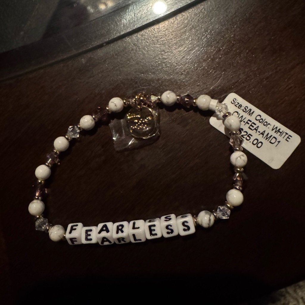 Bnwt Little Words Project Fearless Beaded Bracelet 15$
